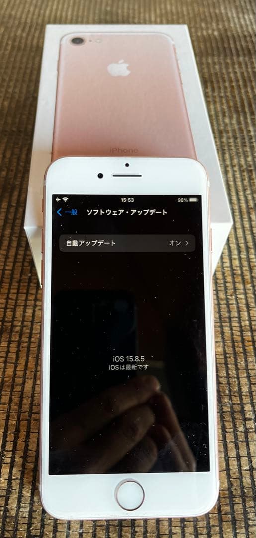 iPhone 7 128GB ローズゴールド SIMフリーバッテリー87% 箱有