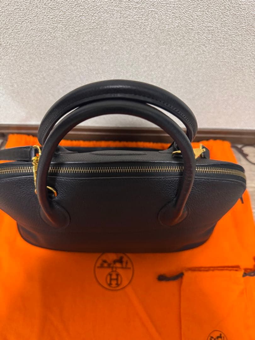 美品　エルメス　ボリード　35 ノワール　黒　✖️ゴールド　ショルダー