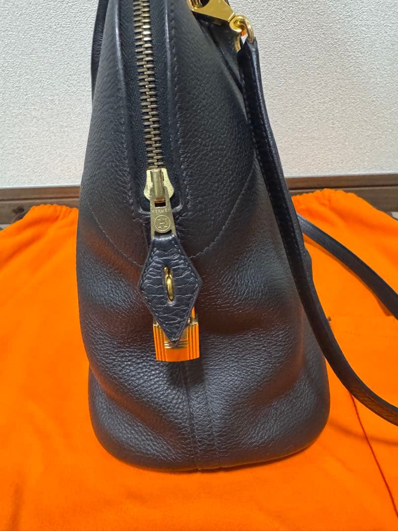 美品　エルメス　ボリード　35 ノワール　黒　✖️ゴールド　ショルダー