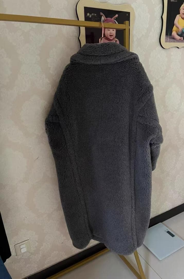 Max Mara グレー ファー ロングコート