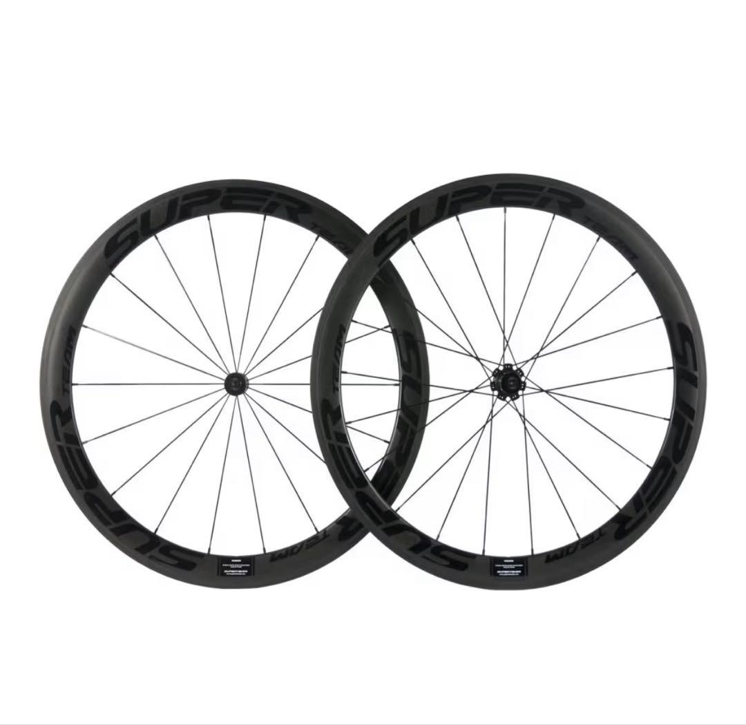 SUPERTTEAM 700C 50mm ロードバイクホイールセット　ほぼ新品！