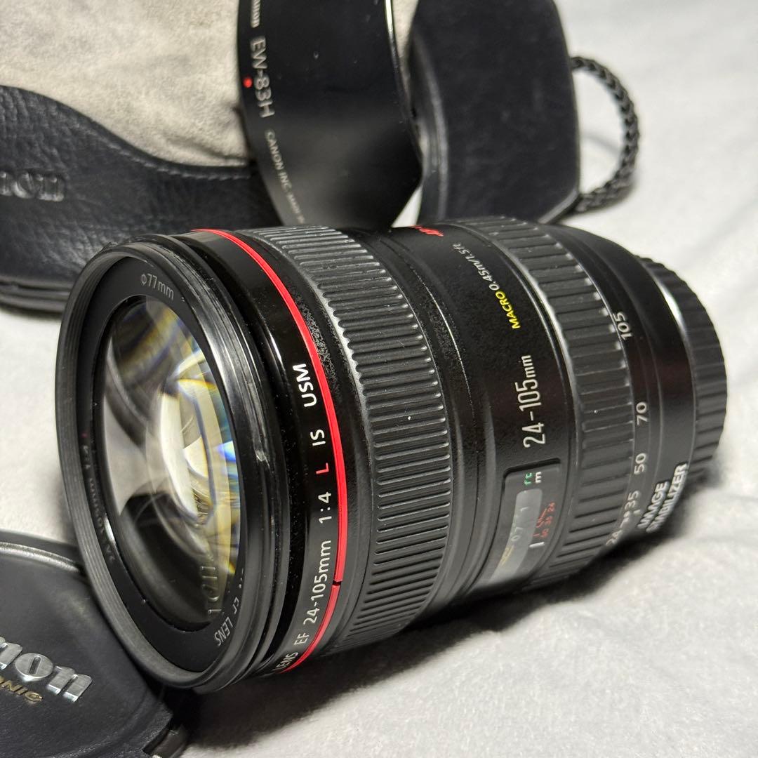 Canon EF 24-105 f4 Lレンズ PLフィルター付き キヤノン