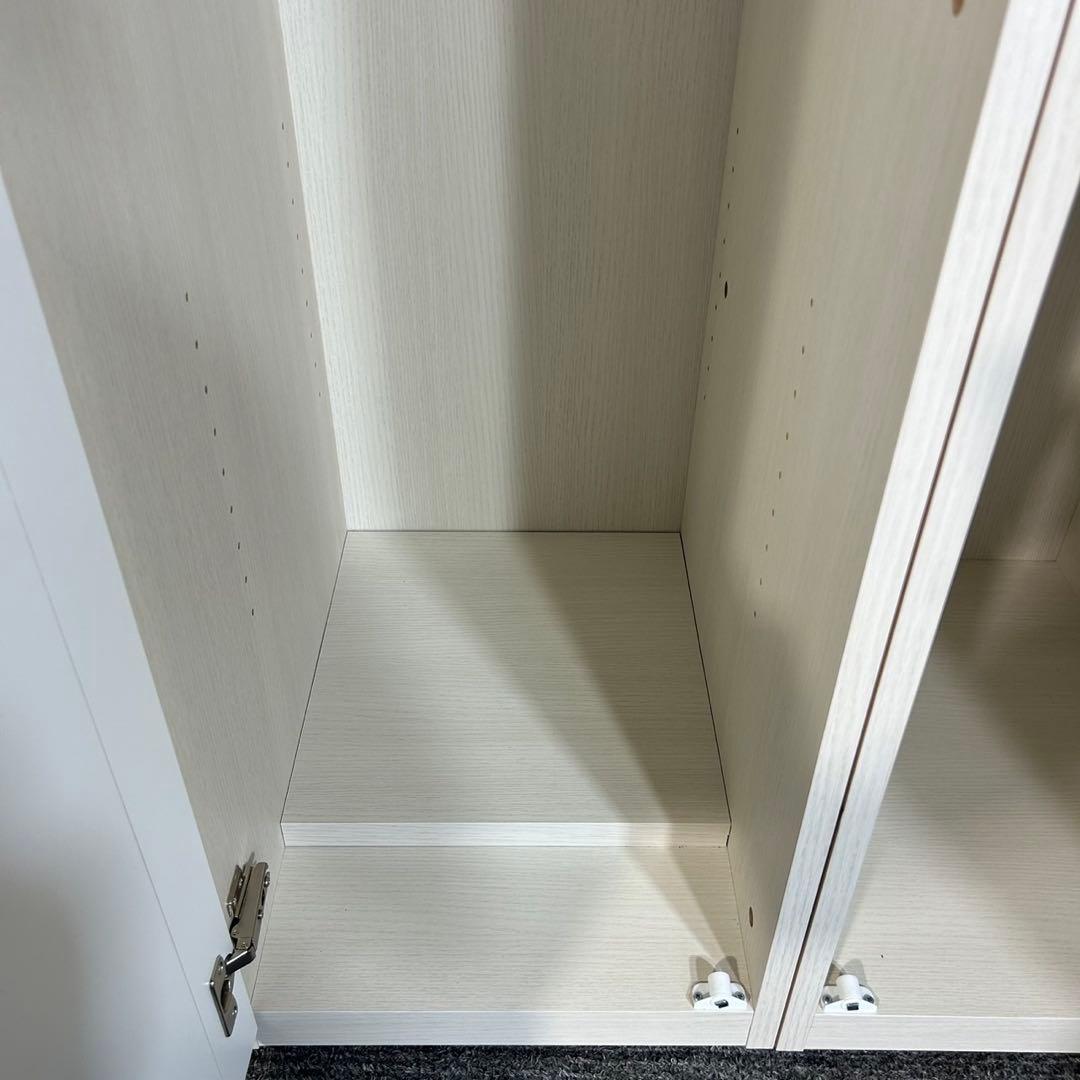 ニトリ ワードローブ クエスT 幅80cm ミラー付き 衣類収納 I022