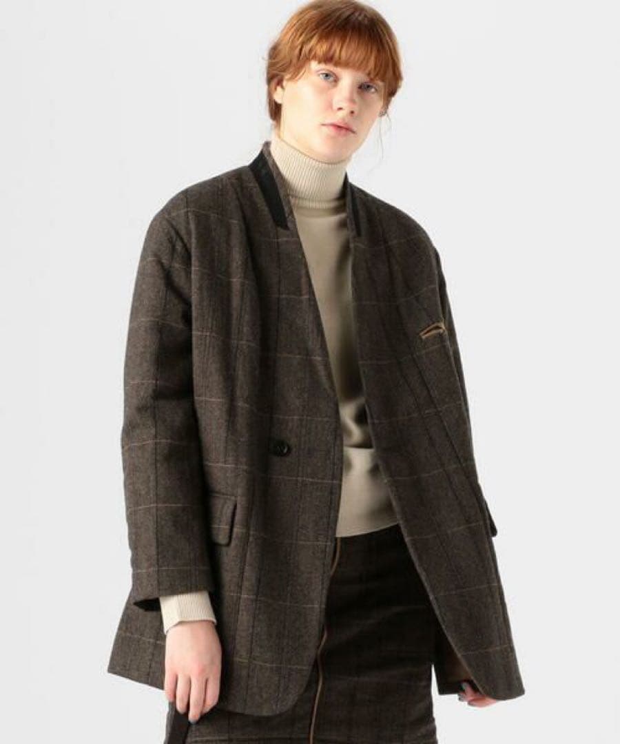 MACPHEE 21AW ヘリンボーンツイード オーバーサイズドジャケット