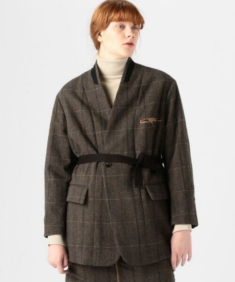 MACPHEE 21AW ヘリンボーンツイード オーバーサイズドジャケット