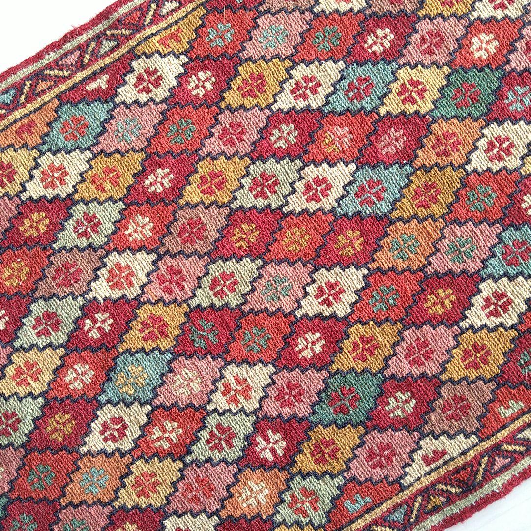 スマック織り キリム 95×52cm スモールジグザグダイヤ柄 ペルシャ絨毯