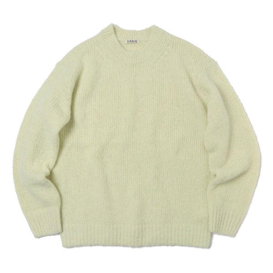 トップス AURALEE ALPACA WOOL SUPER LIGHT KNIT