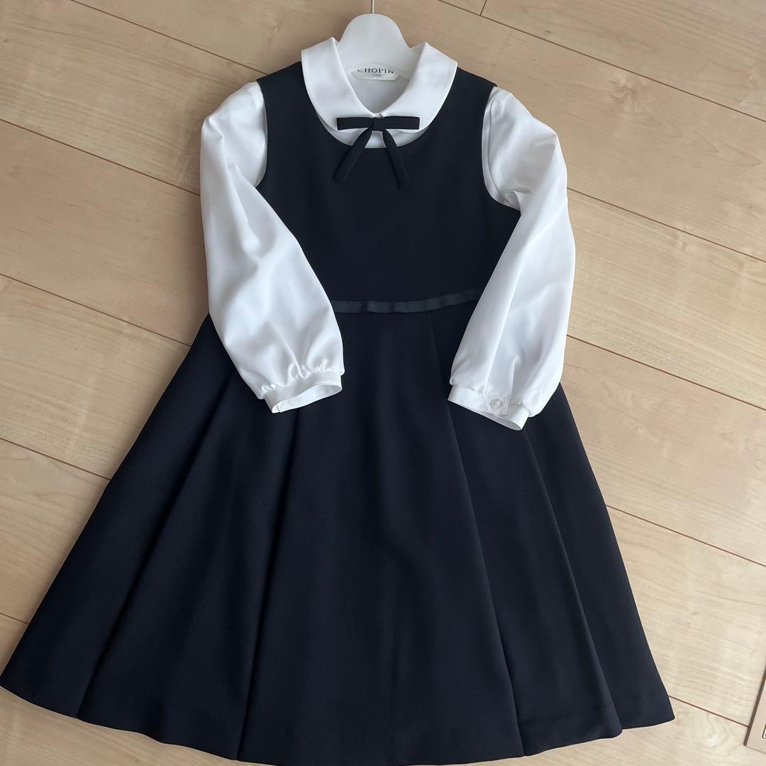 お受験　女の子　120 ワンピース　模試　ジャンパースカート　面接　ボレロ