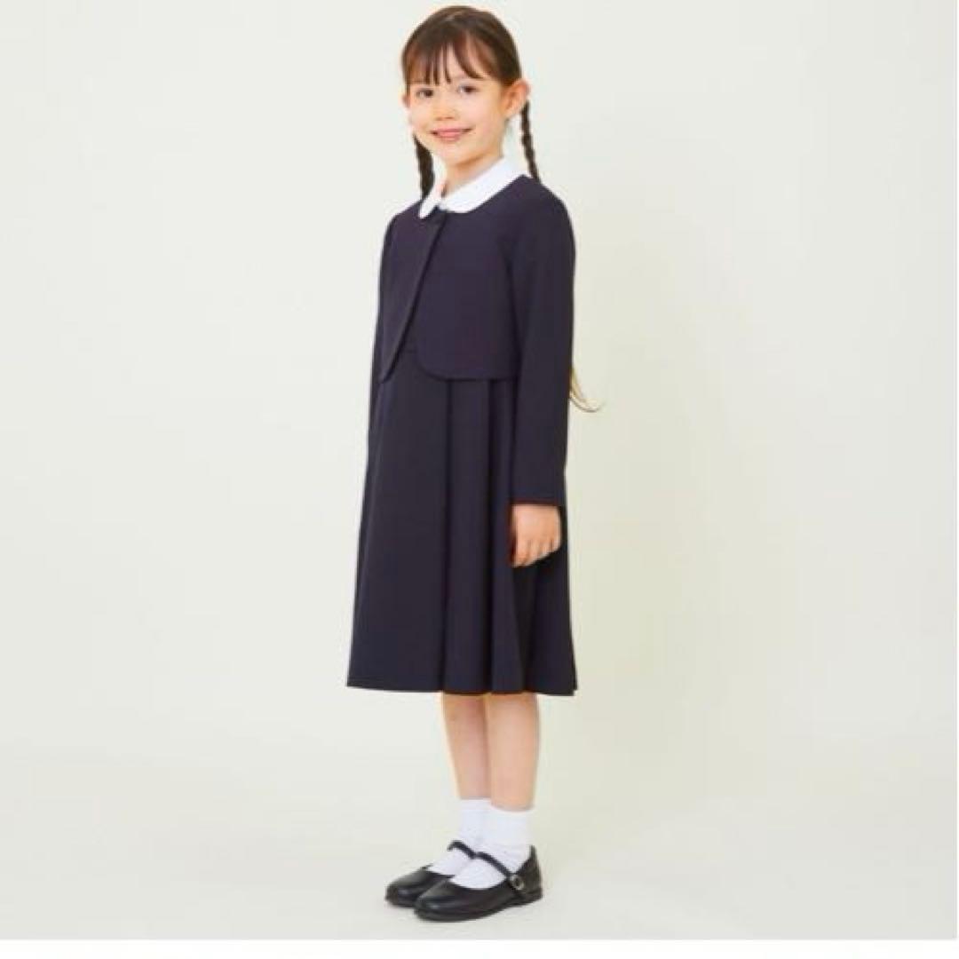 お受験　女の子　120 ワンピース　模試　ジャンパースカート　面接　ボレロ
