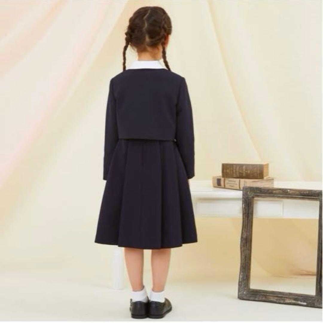 お受験　女の子　120 ワンピース　模試　ジャンパースカート　面接　ボレロ