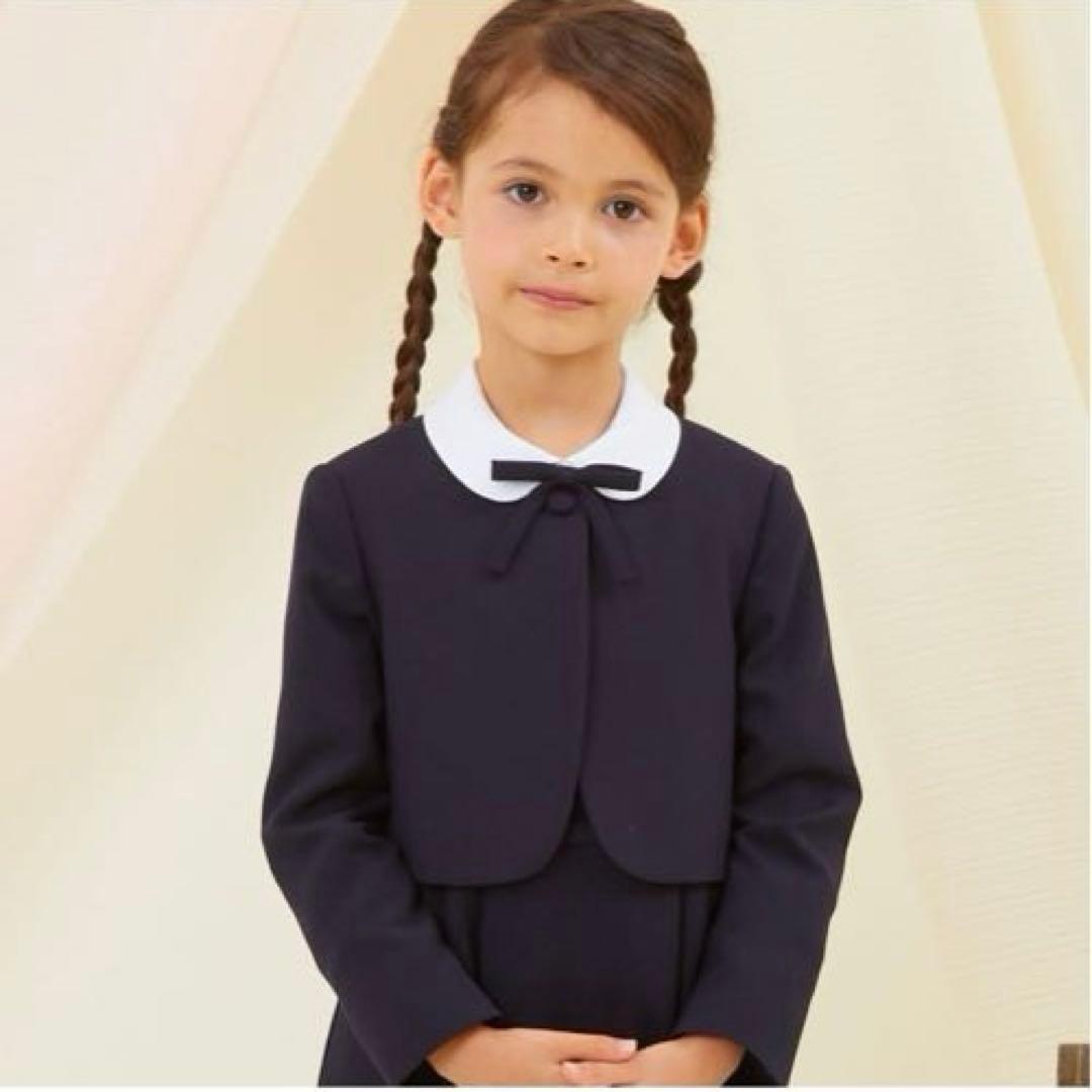 お受験　女の子　120 ワンピース　模試　ジャンパースカート　面接　ボレロ