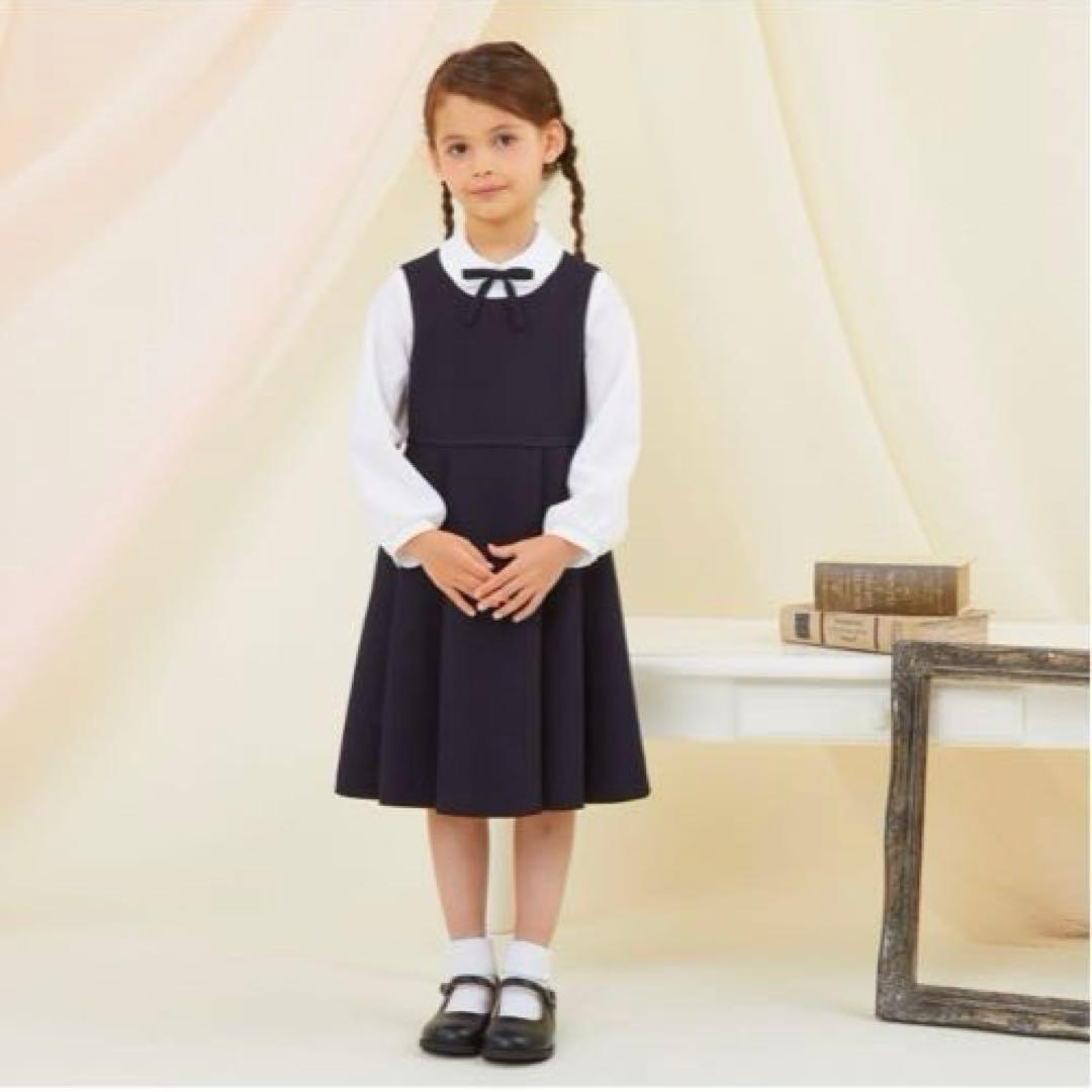 お受験　女の子　120 ワンピース　模試　ジャンパースカート　面接　ボレロ