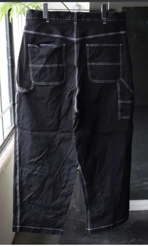 コムデギャルソンオム25FW ナイロンスパンツイル製品染めパンツ