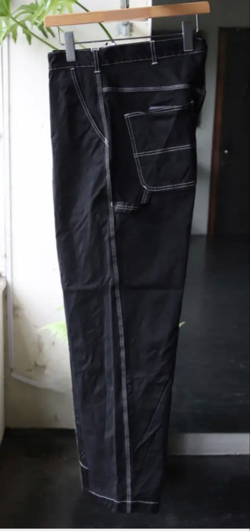 コムデギャルソンオム25FW ナイロンスパンツイル製品染めパンツ