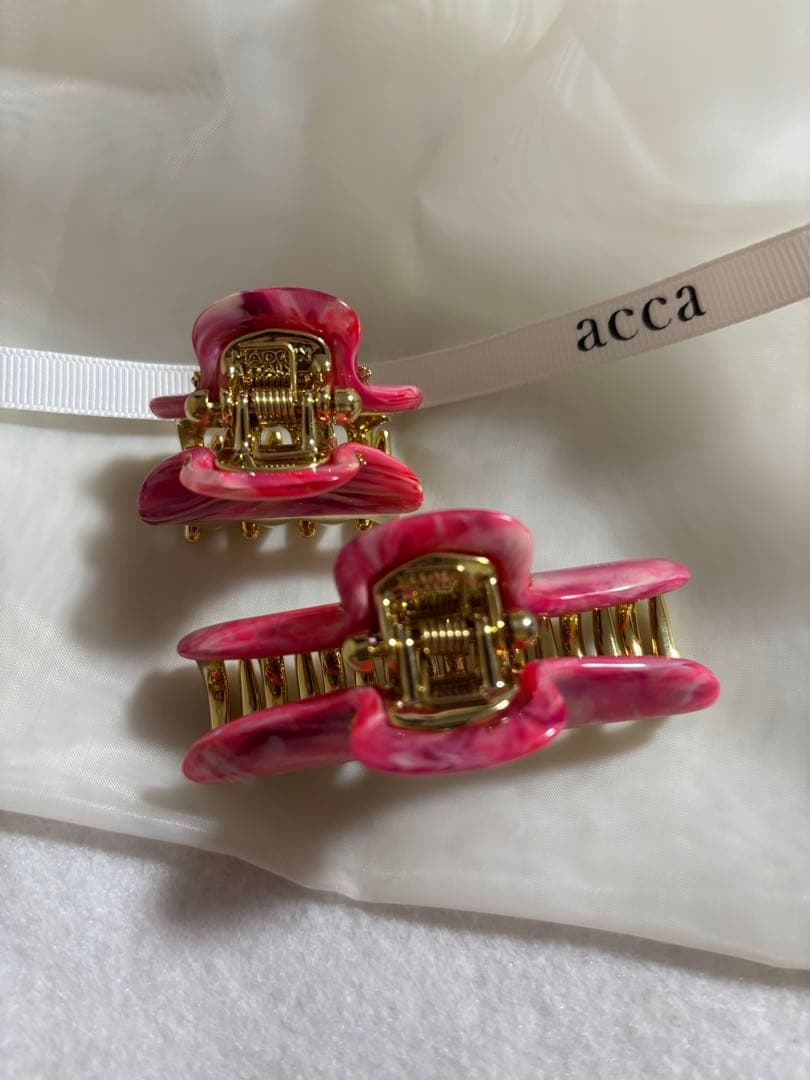 【新品同様】acca クリップ　マーブル　コラーナ　2個組　セット