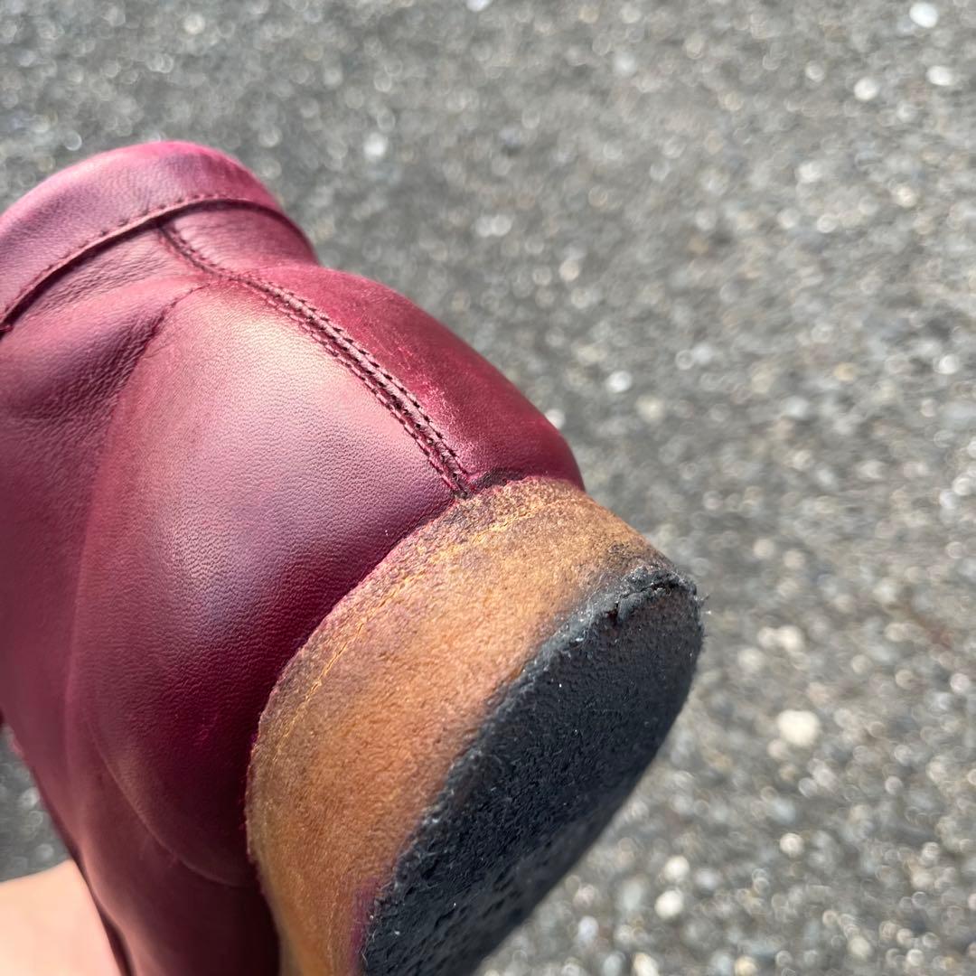 靴 clarks wallabee leather burgundy 26.5