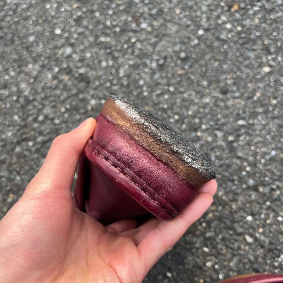 靴 clarks wallabee leather burgundy 26.5