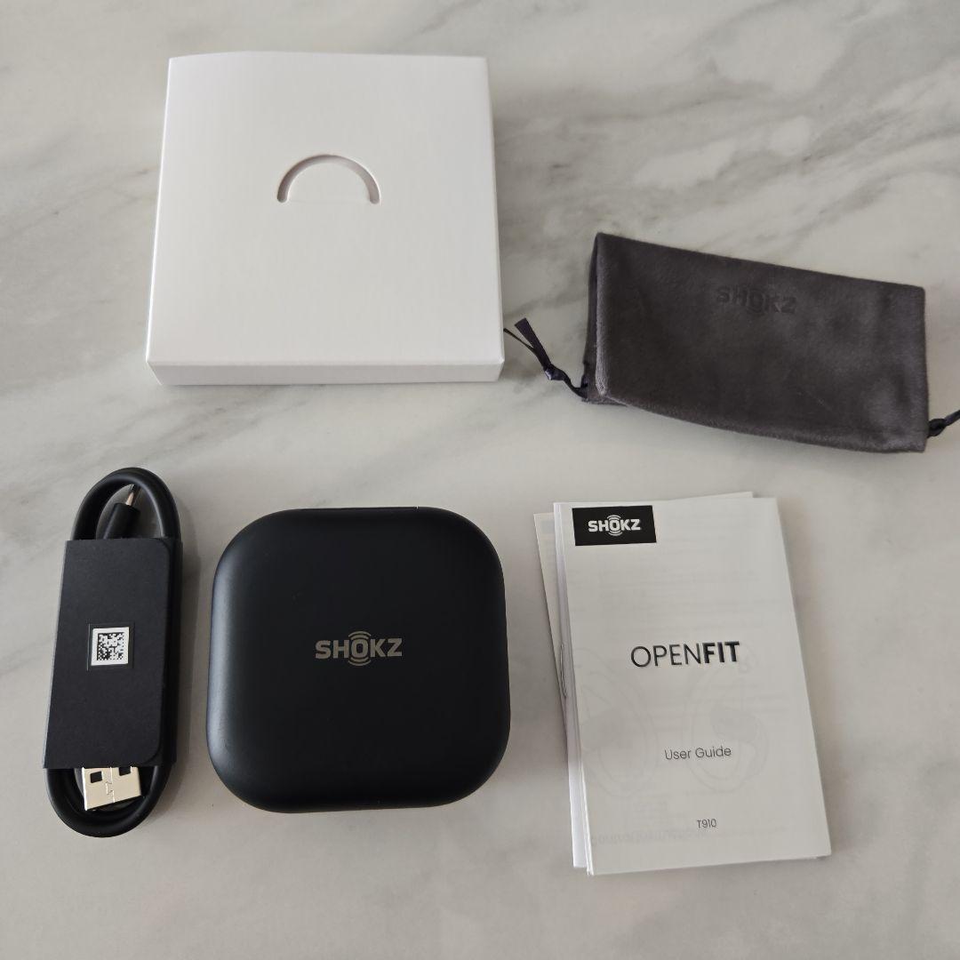 SHOKZ OPENFIT ワイヤレスイヤホン ブラック T910