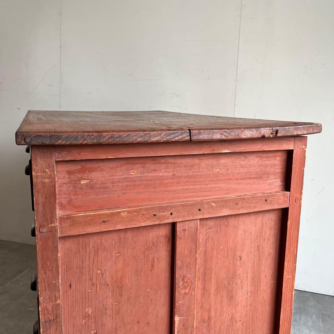 アンティーク 片袖机 デスク テーブル モダン レトロ 無垢材