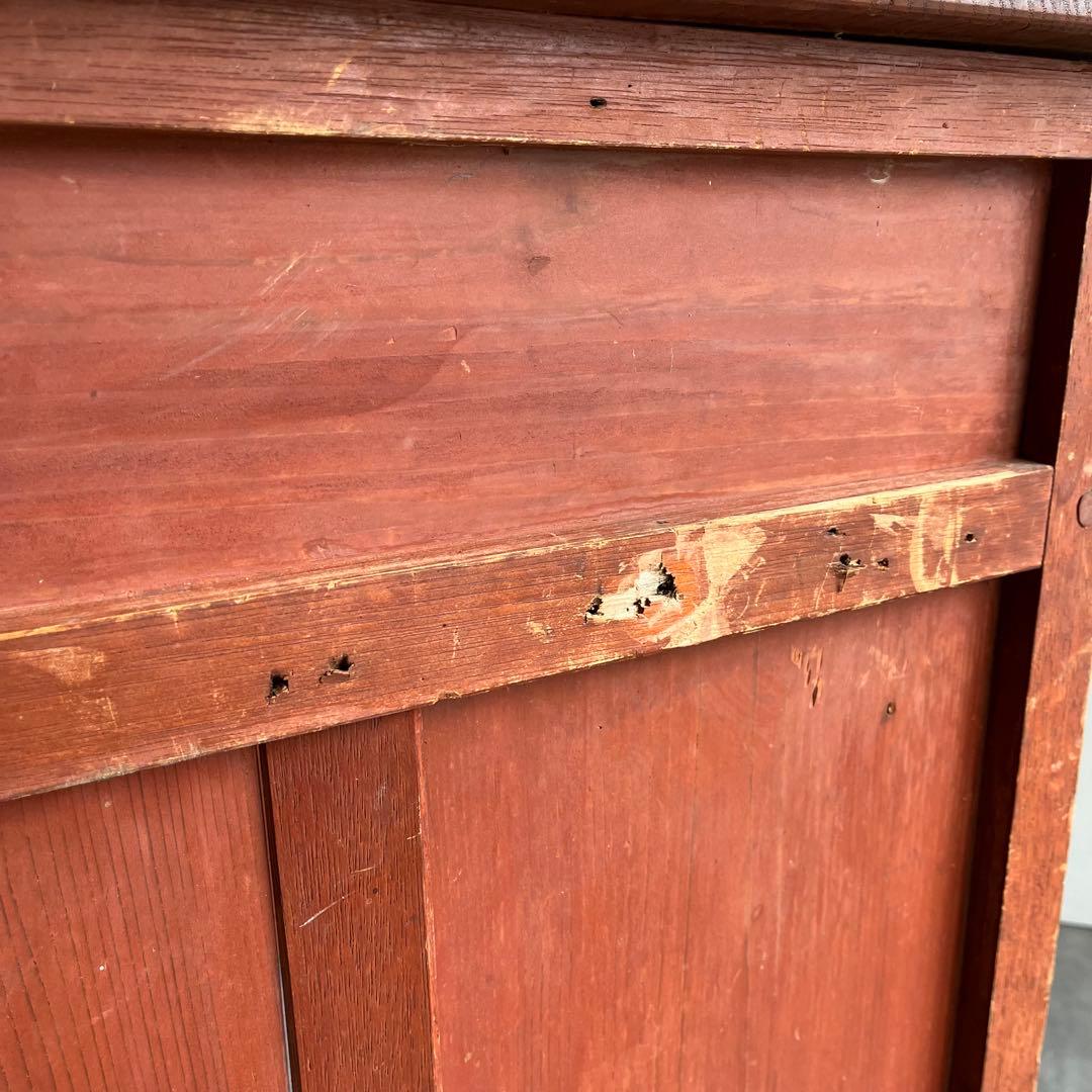 アンティーク 片袖机 デスク テーブル モダン レトロ 無垢材