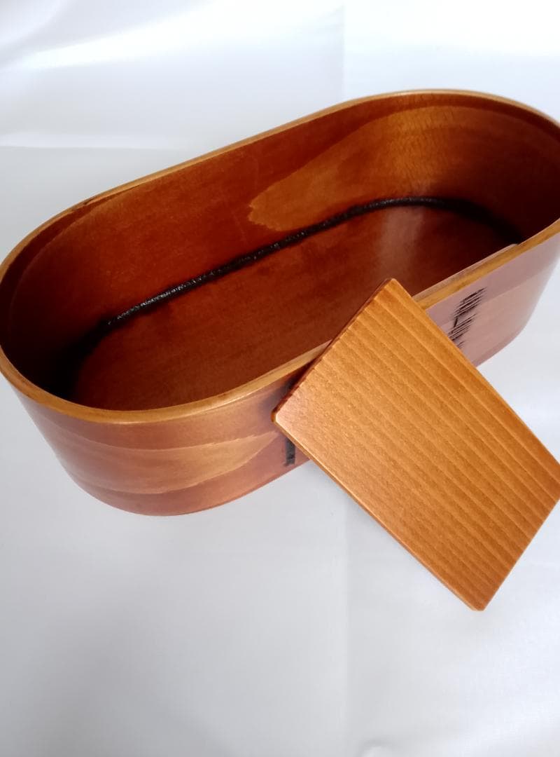 四代目鹿峰 ぬし熊 尾鷲曲げわっぱ 弁当箱 小判型 未使用品