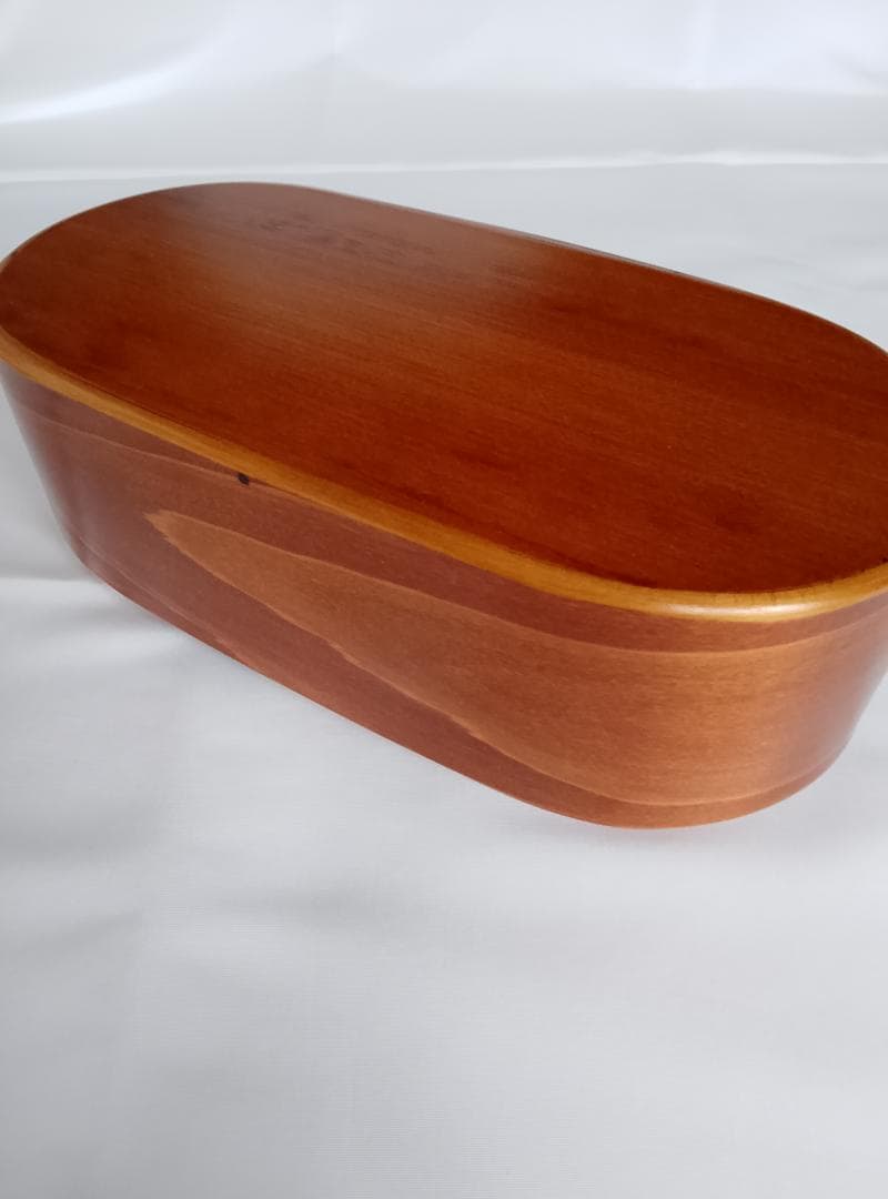 四代目鹿峰 ぬし熊 尾鷲曲げわっぱ 弁当箱 小判型 未使用品