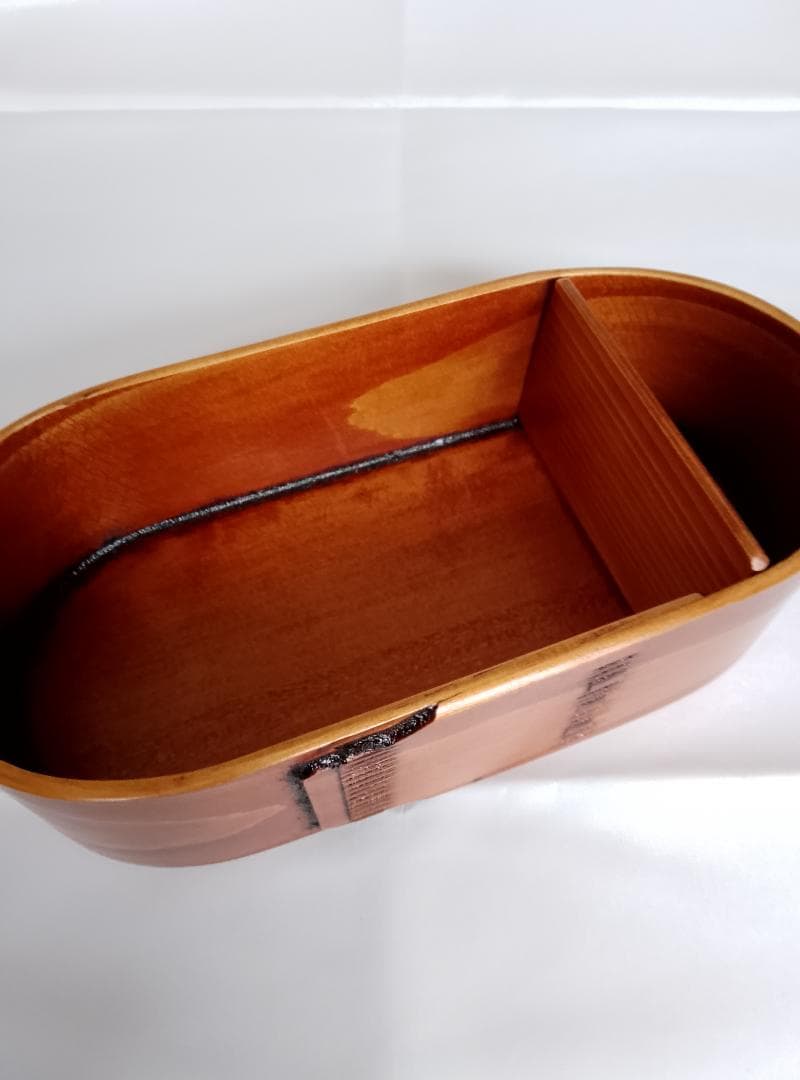 四代目鹿峰 ぬし熊 尾鷲曲げわっぱ 弁当箱 小判型 未使用品