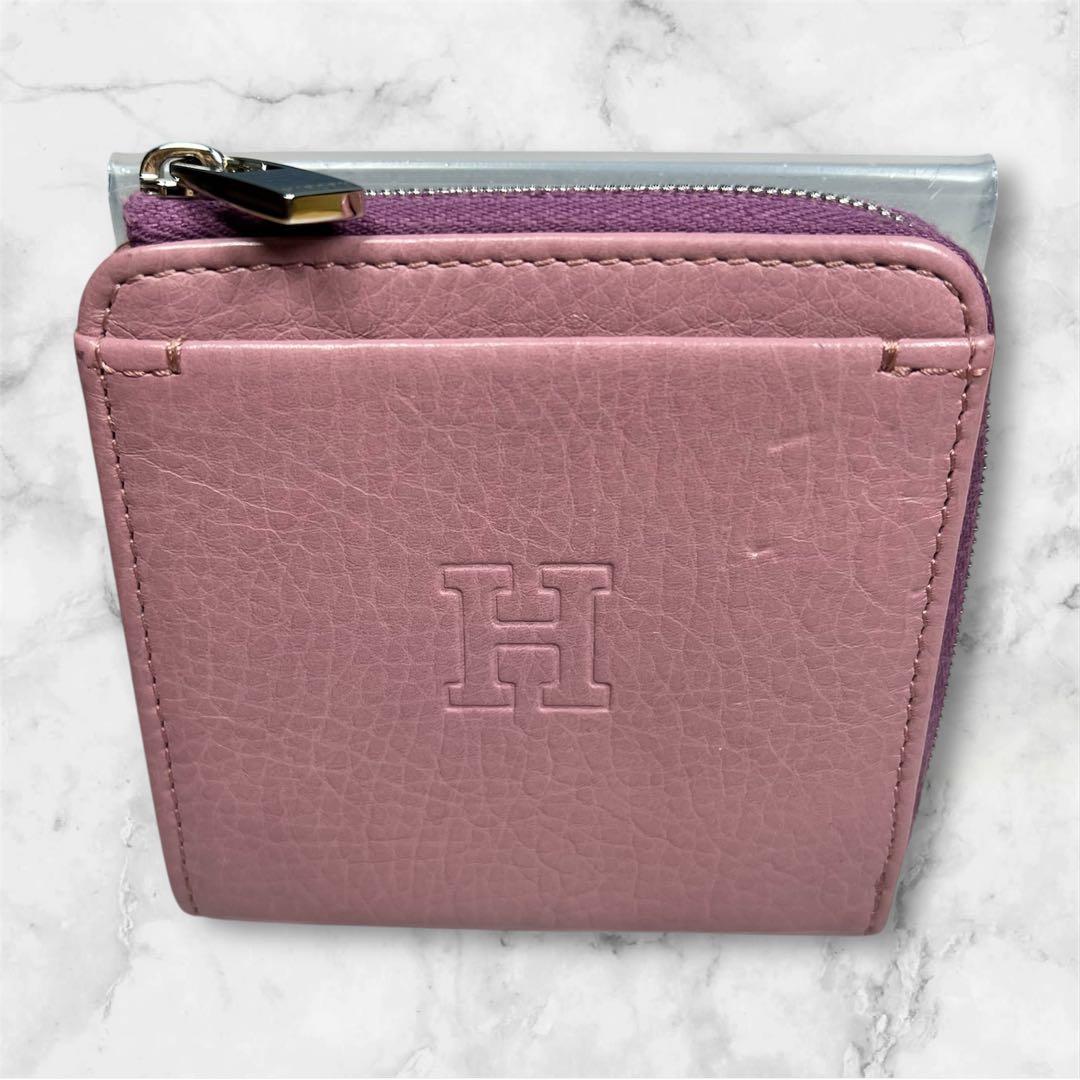 未使用　ヒロフ　プラティカ　ケース レザー コンパクト ウォレット 本革