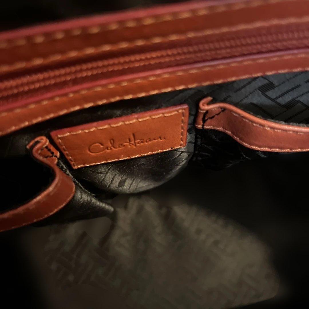 コールハーン☆オレンジ系カゴトートバッグ 美品 20日まで特価♪