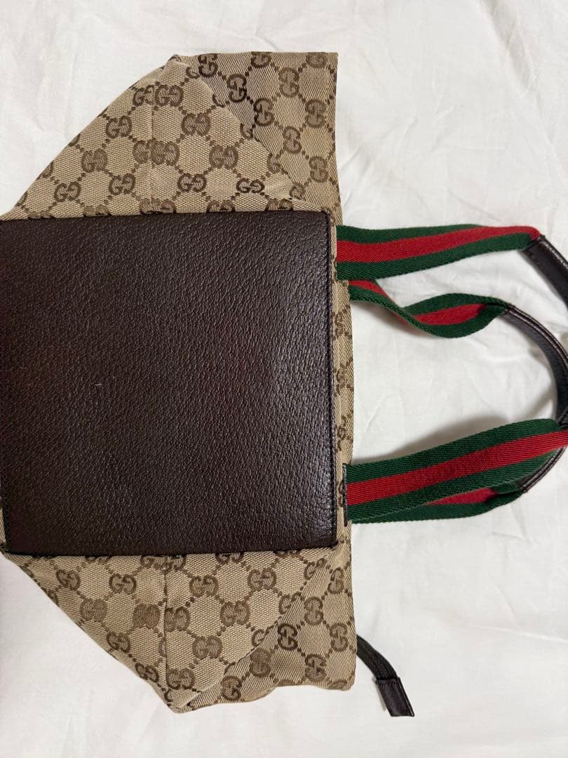 GG柄 ハンドバッグ ベージュ キャンバス