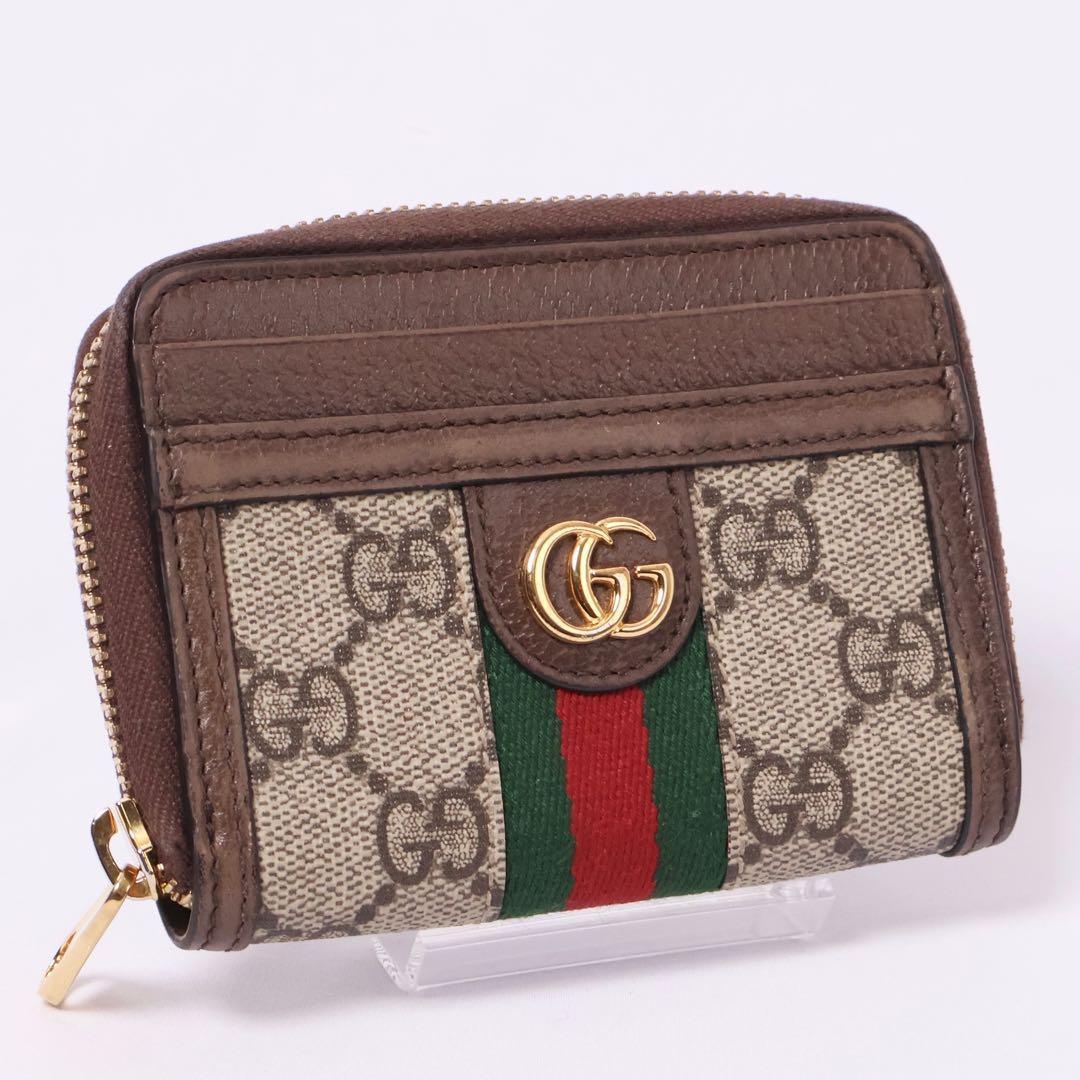 【極美品】GUCCI カードケース　オフィディア 小銭入れ　ブラウン