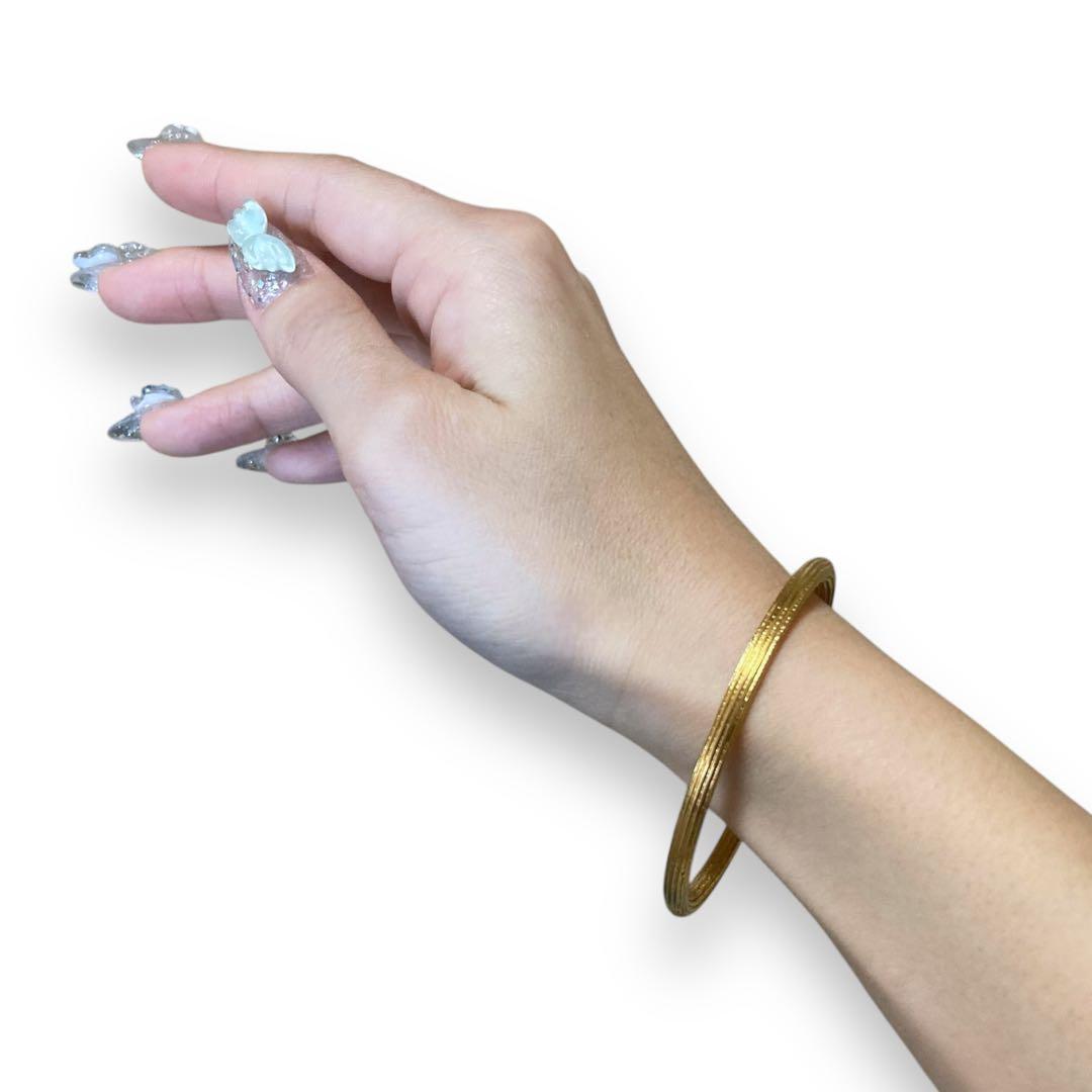 Ⴤ1103ꕤ極美品 YSL サンローラン バングル ゴールド Mサイズ