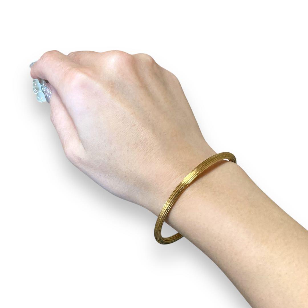 Ⴤ1103ꕤ極美品 YSL サンローラン バングル ゴールド Mサイズ