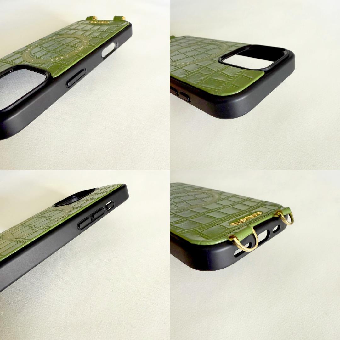 CUSTYPE iPhone 16 Pro ケース MagSafe対応 グリーン