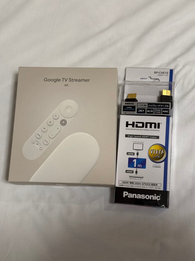 Google TV Streamer 4K + HDMIケーブル 1m