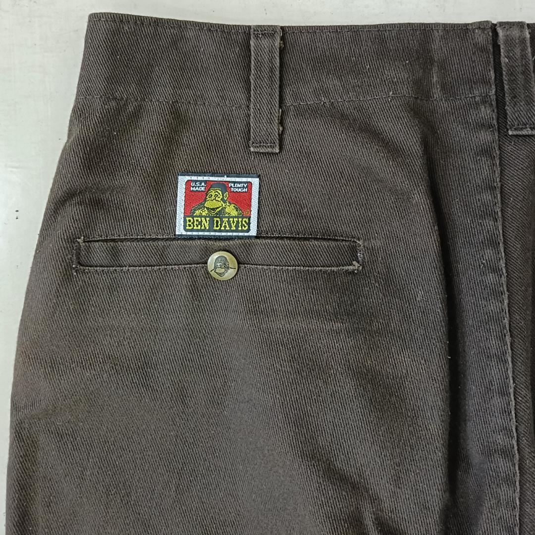 希少 USA製 BEN DAVIS フリスコ パンツ W33 ブラウン