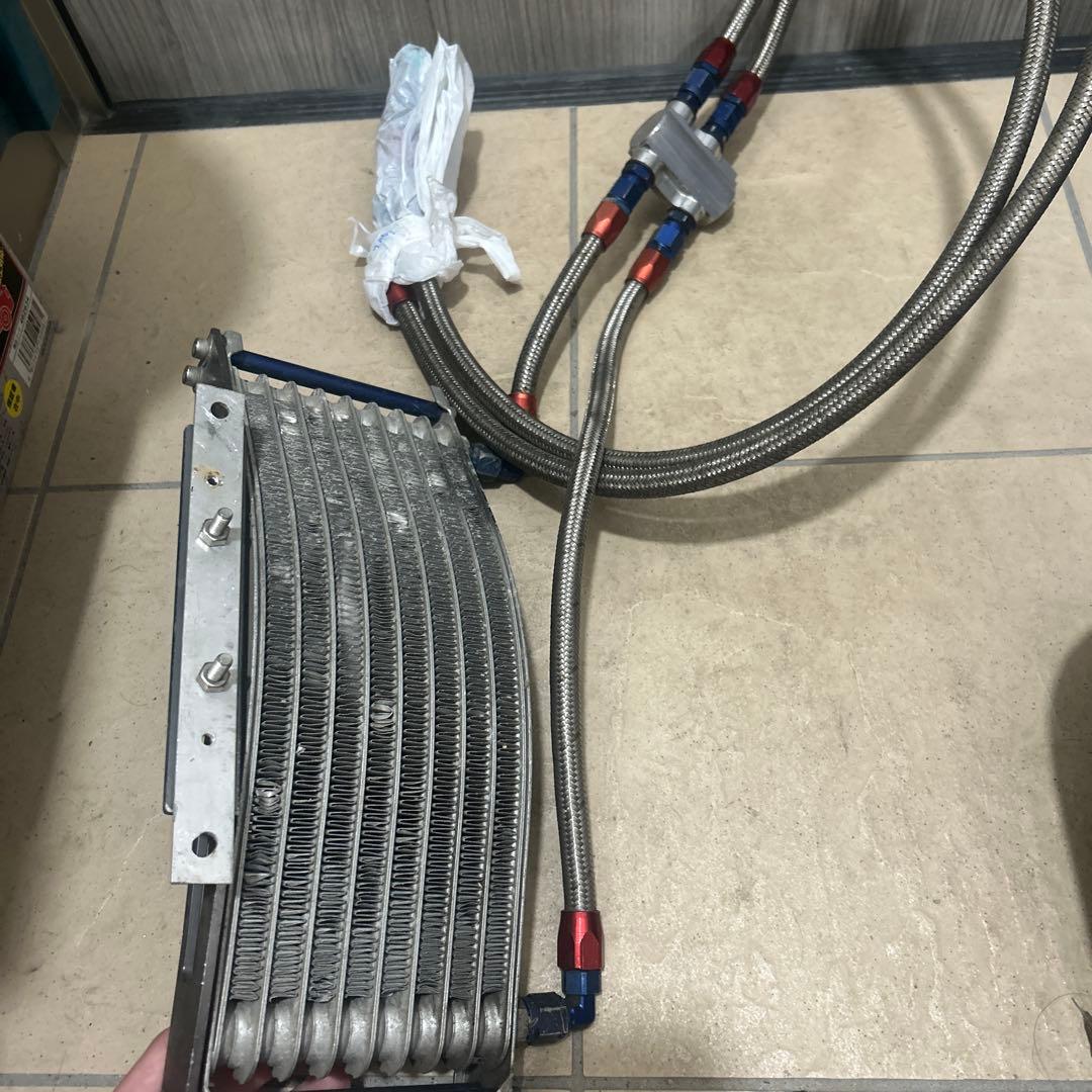 オイルクーラー アルミ製 ラウンド　gpz400f