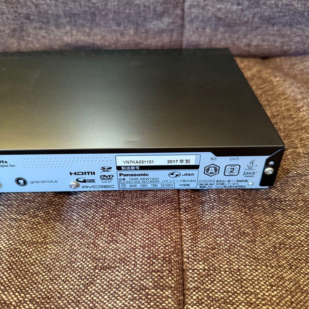 Panasonic ブルーレイレコーダー　DMR-BRW1020