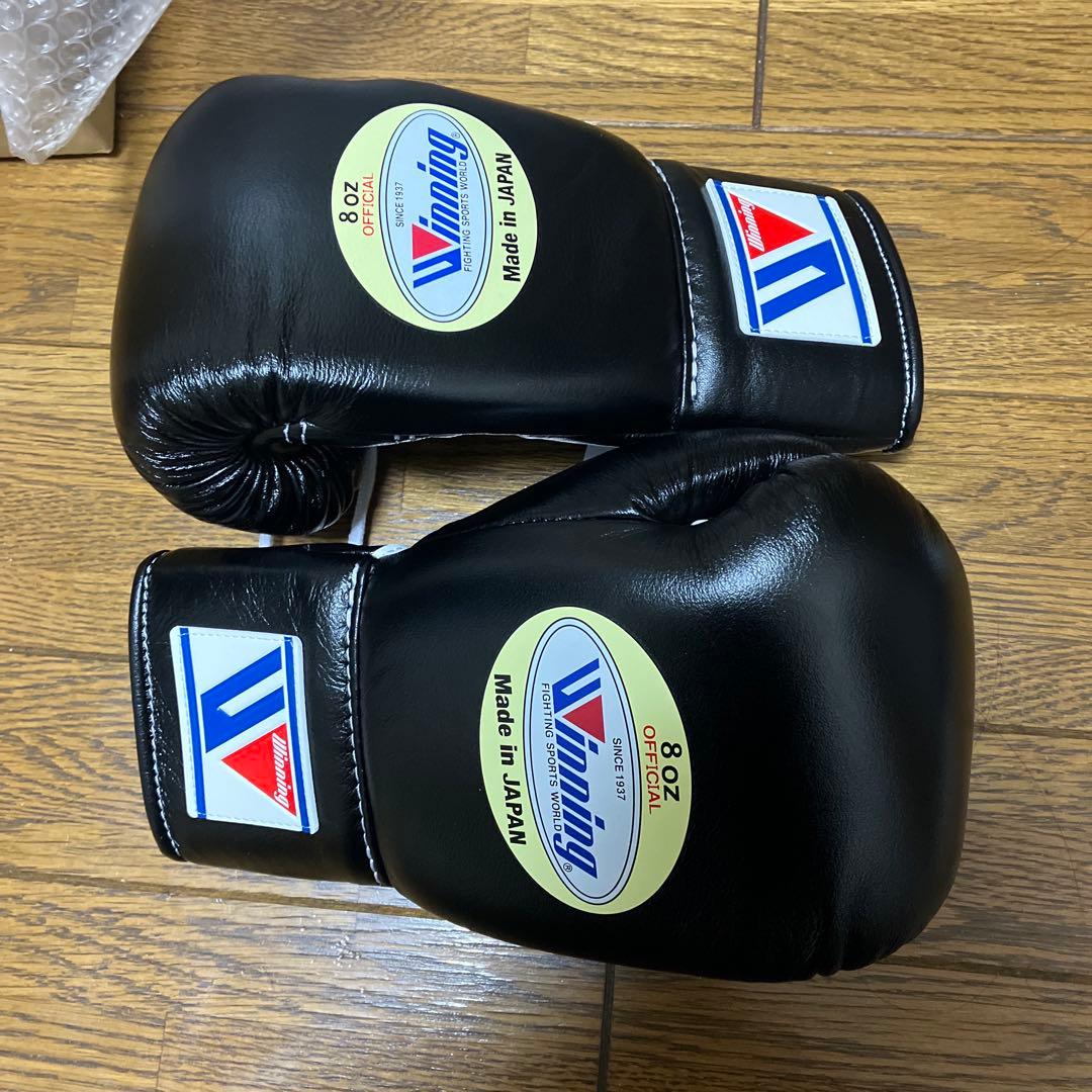 新品未使用Winning ボクシンググローブ 8oz 黒ウイニングMS-200