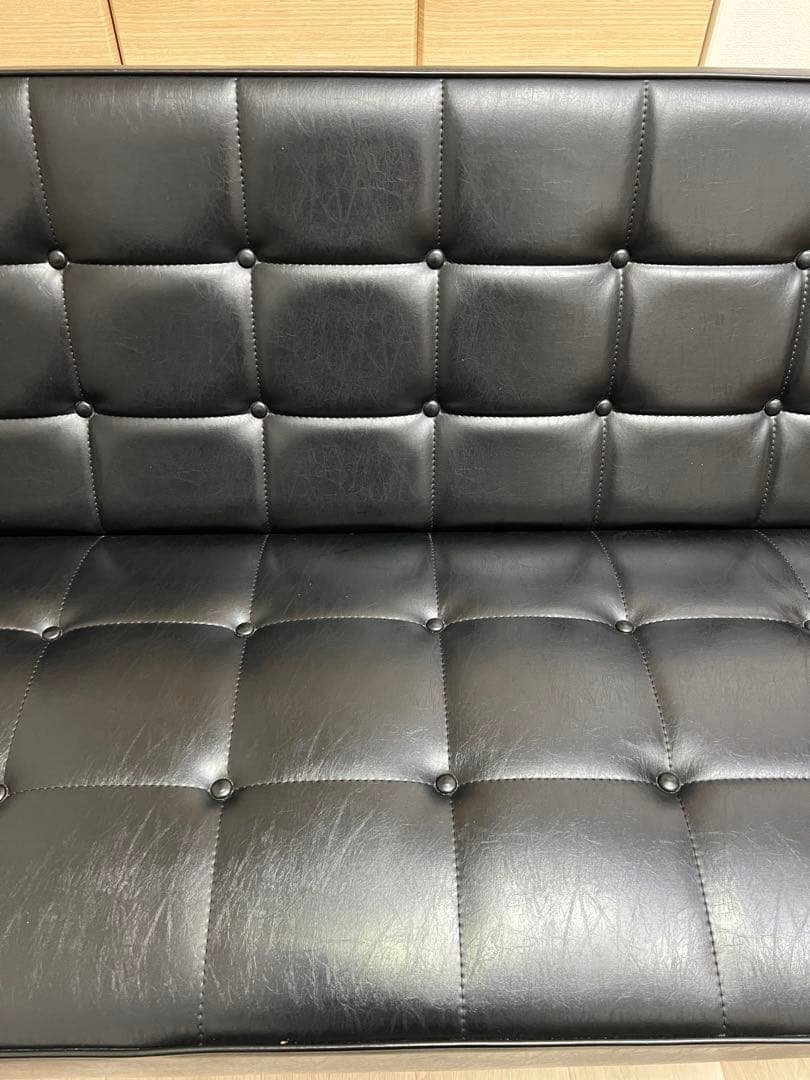 カリモク60 kチェア 2シーター　ブラック