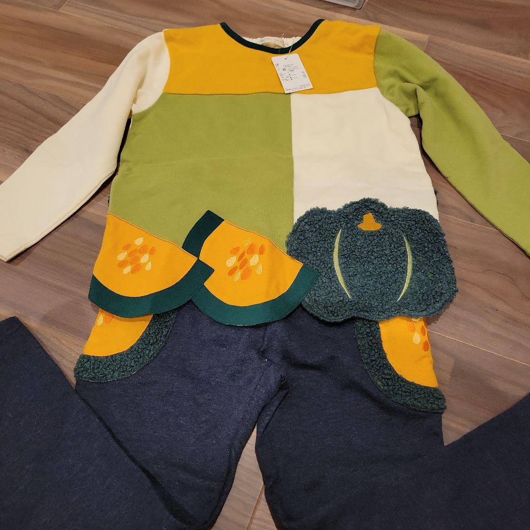【新品】ベイビーチアー　かぼちゃトレーナー&ズボン120サイズ