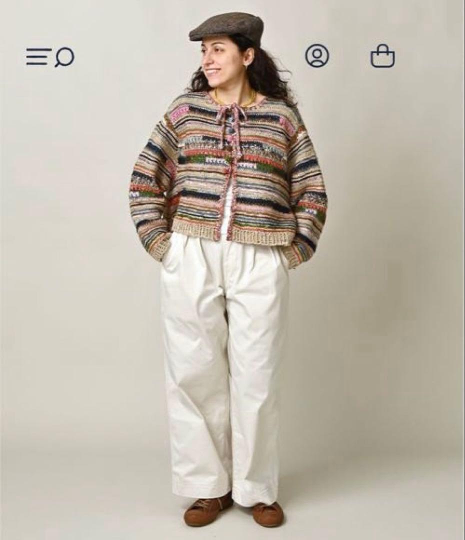 45R 2026春　ラグ編みリネンのボレロ　サイズ2