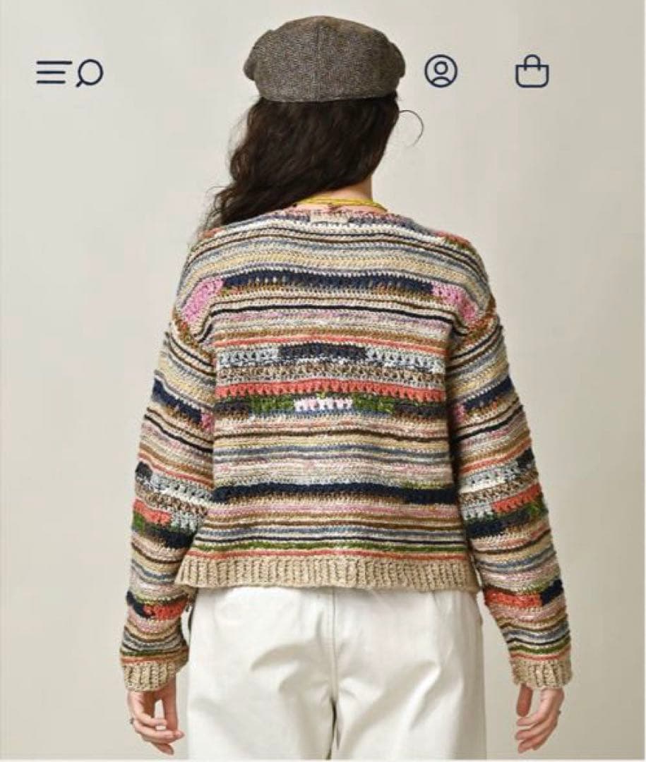 45R 2026春　ラグ編みリネンのボレロ　サイズ2