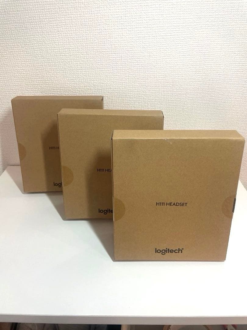 【新品3個】ロジテック H111 ヘッドセット ステレオ【レザーレット仕様】