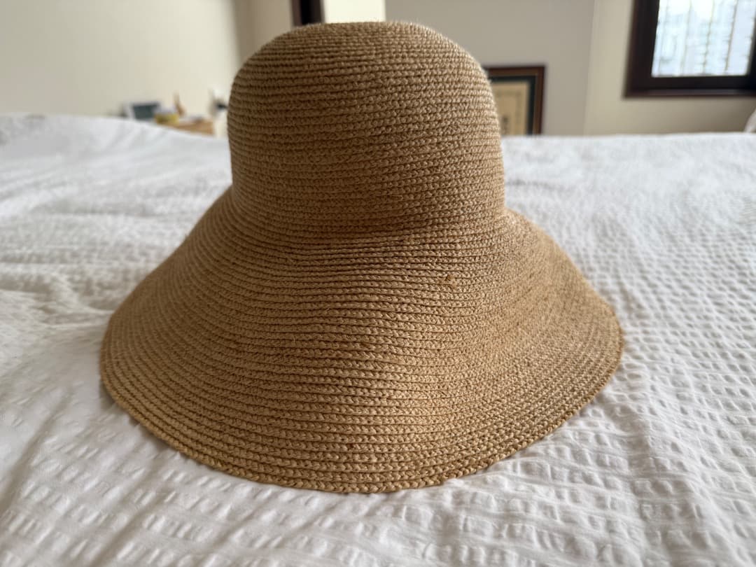 美品 S MaxMara ストローハット 57cm ベージュ