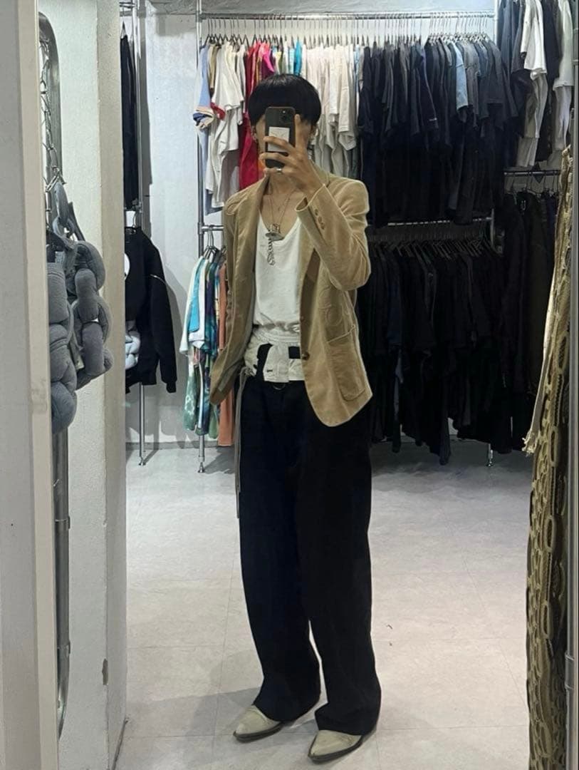 ぴ*ぴ様 01aw UNDERCOVER花柄コーデュロイテーラードジャケット　宝