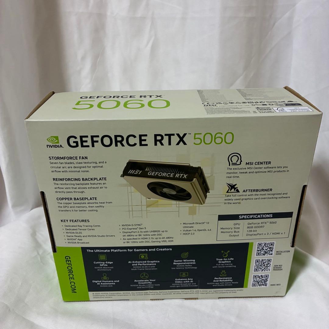 グラフィックボード・グラボ・ビデオカード MSI GeForce RTX 5060 8G INSPIRE ITX OC