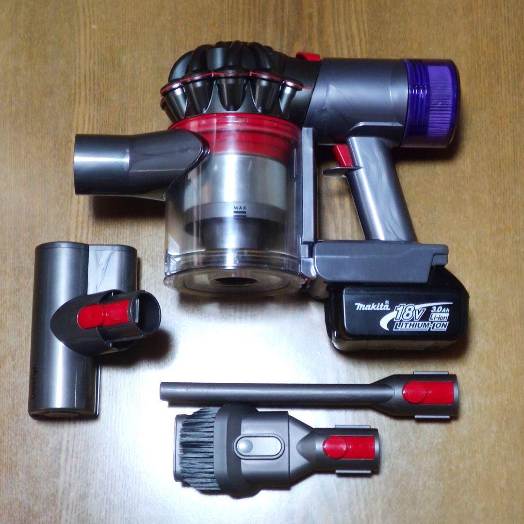 ダイソンV8 SV10K掃除機＋マキタ18vアダプターセット 分解清掃済み動作品
