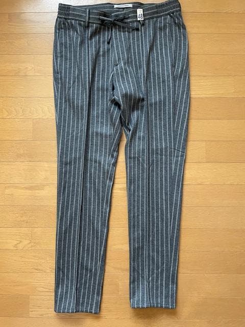 《新品》【giabs ARCHIVIO 】チョークストライプGREYパンツ：48