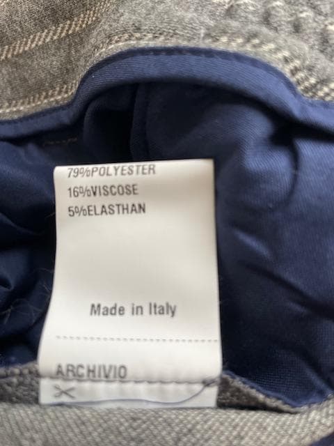 《新品》【giabs ARCHIVIO 】チョークストライプGREYパンツ：48